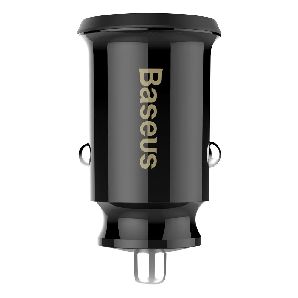 Mini car charger for phone, 2x USB, Grain Car Charger, black 2