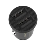 Mini car charger for phone, 2x USB, Grain Car Charger, black 3