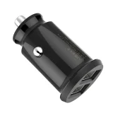 Mini car charger for phone, 2x USB, Grain Car Charger, black 5