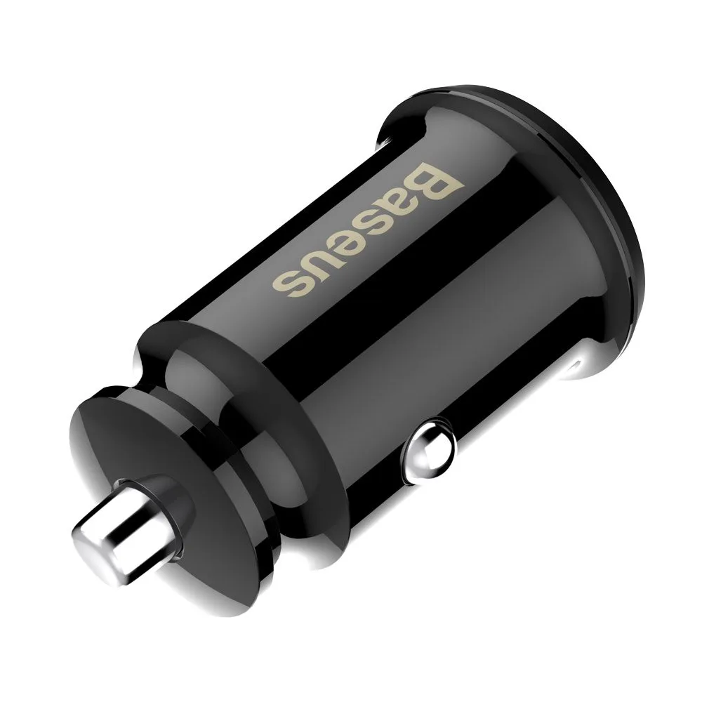 Mini car charger for phone, 2x USB, Grain Car Charger, black 6
