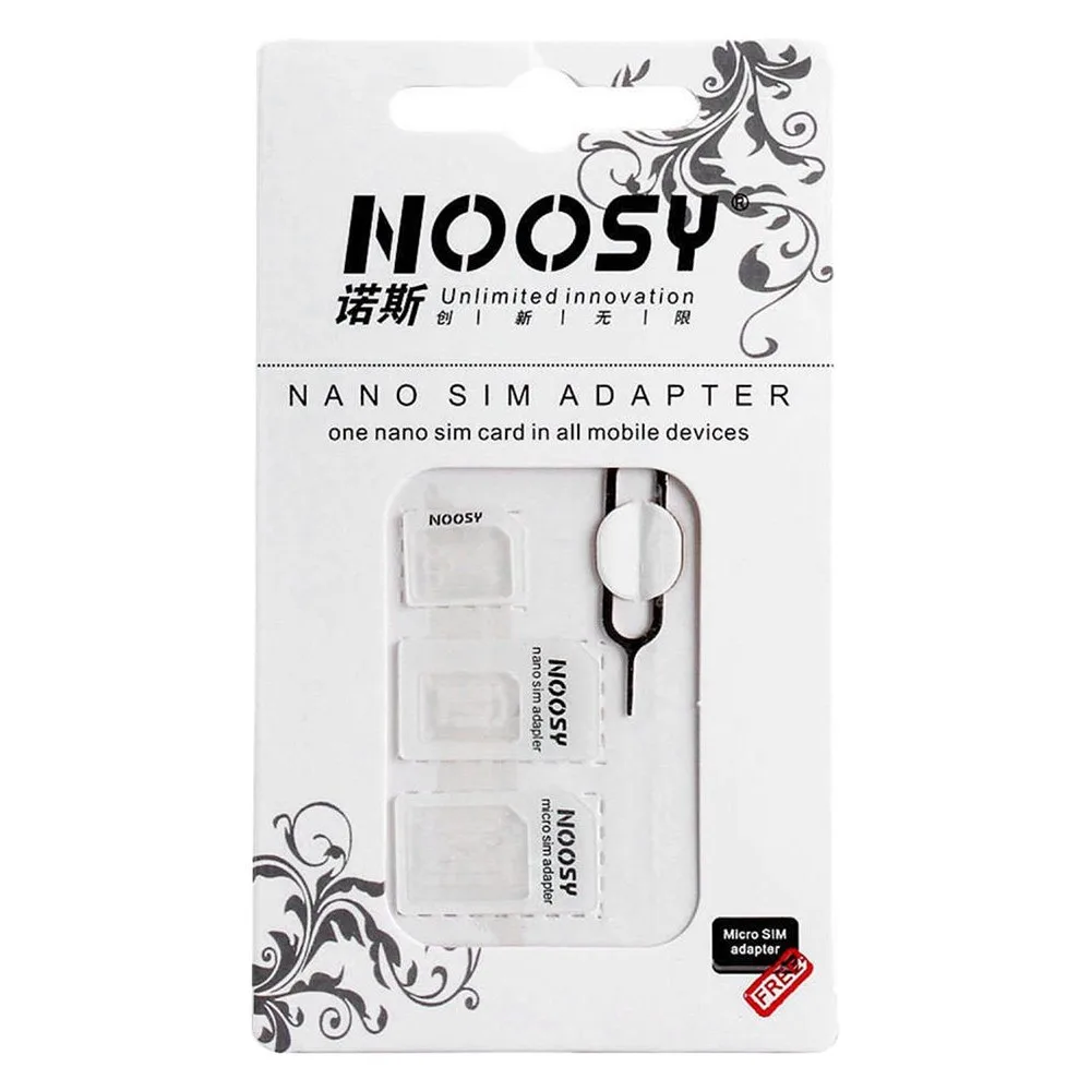 Noosy nano micro SIM adapter készlet + fehér kulcs 2