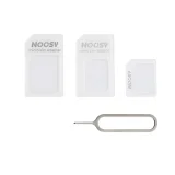 Noosy nano micro SIM adapter készlet + fehér kulcs
