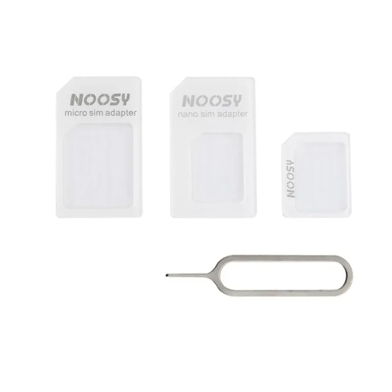 Noosy nano micro SIM adapter készlet + fehér kulcs