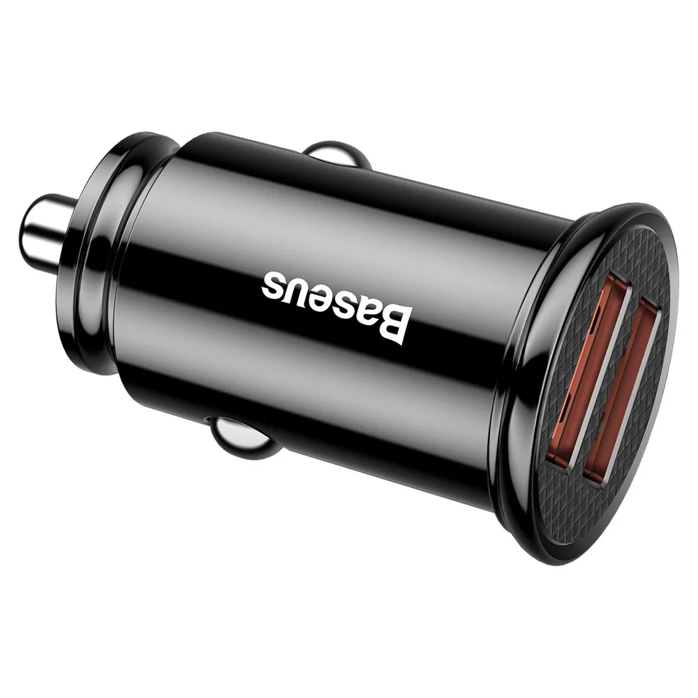 Circular Smart Car Charger 2x USB QC3.0 Quick Charge 3.0 SCP AFC 30W Black 3