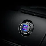 Inteligentna ładowarka samochodowa Circular 2x USB QC3.0 Quick Charge 3.0 SCP AFC 30W czarny 8