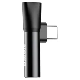 Audio konverter L41 adapter s USB-C na USB-C + 3,5 mm priključak, crni 2