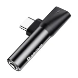 Audio konverter L41 adapter s USB-C na USB-C + 3,5 mm priključak, crni 3