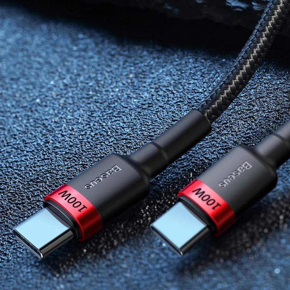 Cablu Cafule din nailon USB-C Power Delivery 2.0 100 W 20 V 5 A 2 m, gri 11