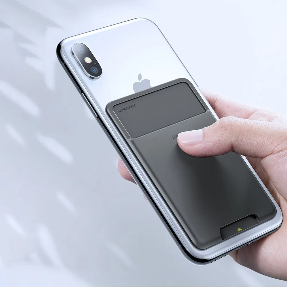 Samoljepljiva futrola za telefon za kreditne kartice i dokumente, siva 9