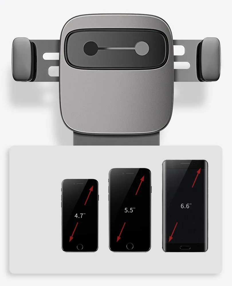 Gravity-fed car phone mount for air vent, Cube, black 11