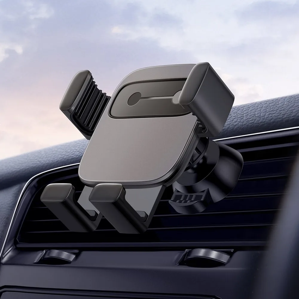 Gravity-fed car phone mount for air vent, Cube, black 7