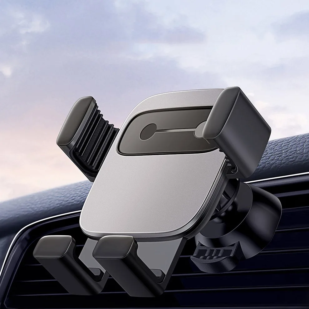 Gravity-fed car phone mount for air vent, Cube, black 8