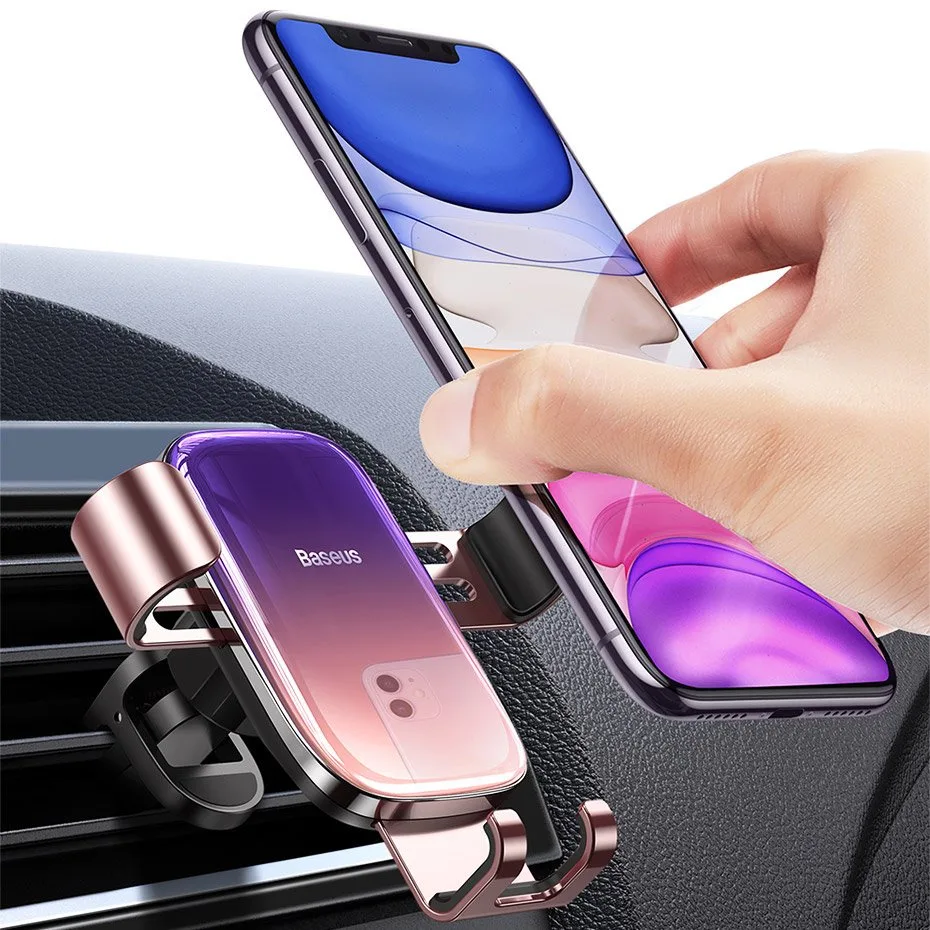 Gravity car mount for air vent, Glaze black 9