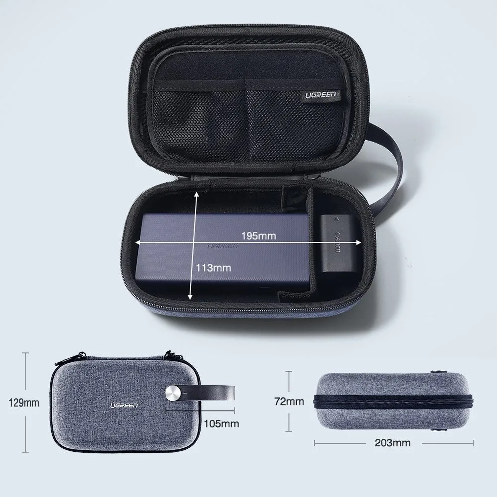 Box case for HDD, SSD, phone, and phone accessories, gray 7