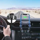 Gravitacijski držač za telefon u automobilu za ventilaciju, crni 11