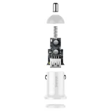 Grain Pro 2x USB 4,8 A bijeli punjač za upaljač u automobilu 7
