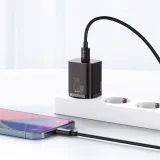 Încărcător rapid de perete Super Si 1C USB-C 20W Power Delivery, negru 11