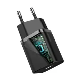 Încărcător rapid de perete Super Si 1C USB-C 20W Power Delivery, negru 5