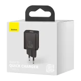 Încărcător rapid de perete Super Si 1C USB-C 20W Power Delivery, negru 6