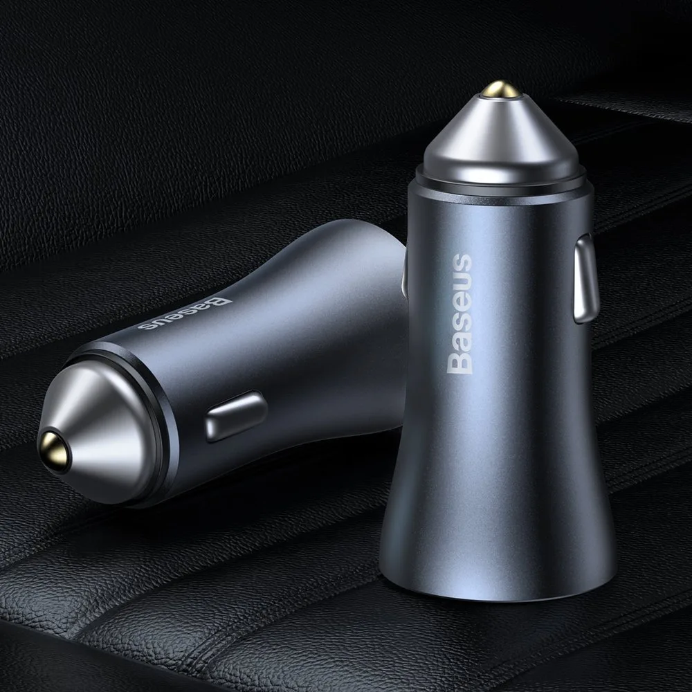 Golden Contactor Pro 40W USB-C + USB Fast Car Charger, Gray 10