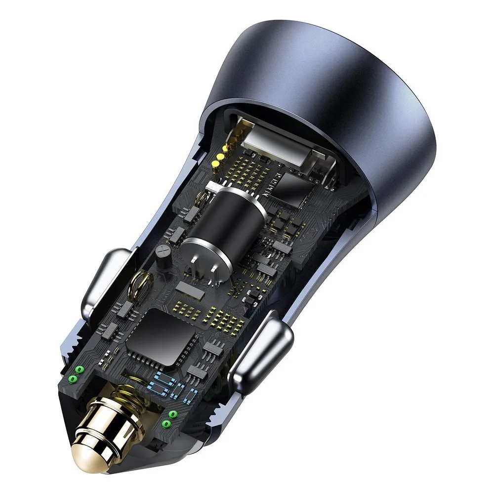 Golden Contactor Pro 40W USB-C + USB Fast Car Charger, Gray 7