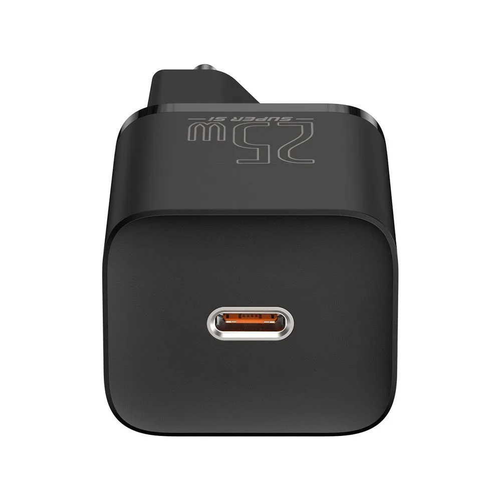 Super Si QC PD 25 W 3 A gyors fali töltő + 1 m-es fekete USB-C kábel 4