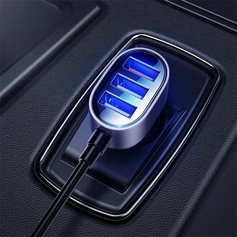 5x USB 6,2 A Schnellladegerät für das Auto mit Verlängerungskabel, schwarz 4