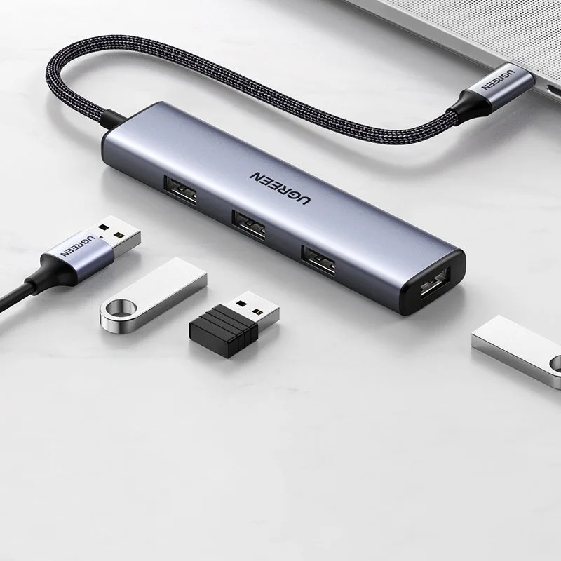 USB-C HUB razdjelnik na 4x USB 3.2, srebrena 2