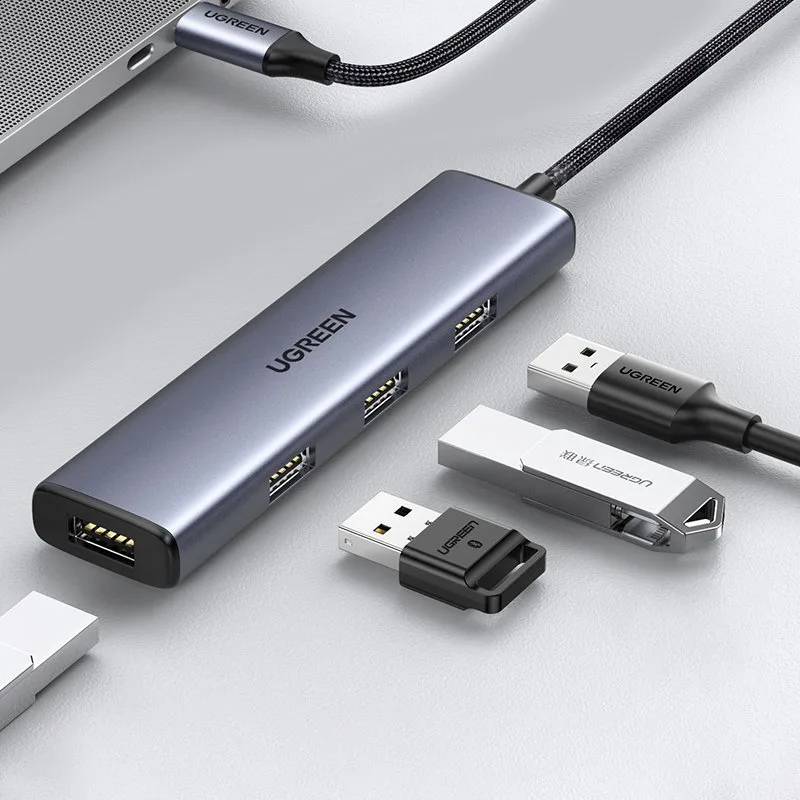 USB-C HUB razdjelnik na 4x USB 3.2, srebrena 5