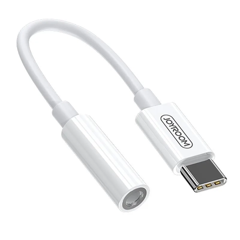 3,5 mm-es női mini-jack – USB-C férfi adapter, fehér