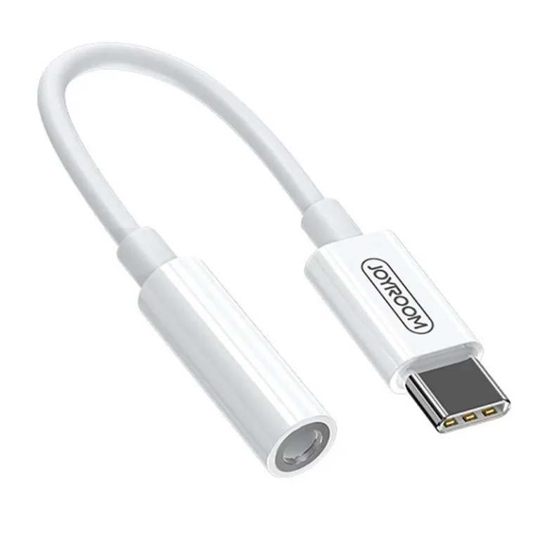 3,5 mm-es női mini-jack – USB-C férfi adapter, fehér