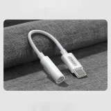 3.5 mm female mini-jack to USB-C male adapter, white 2