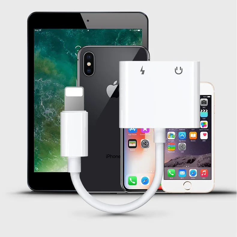 iPhone Lightning to 2x Lightning Headphone Splitter Adapter - White 11
