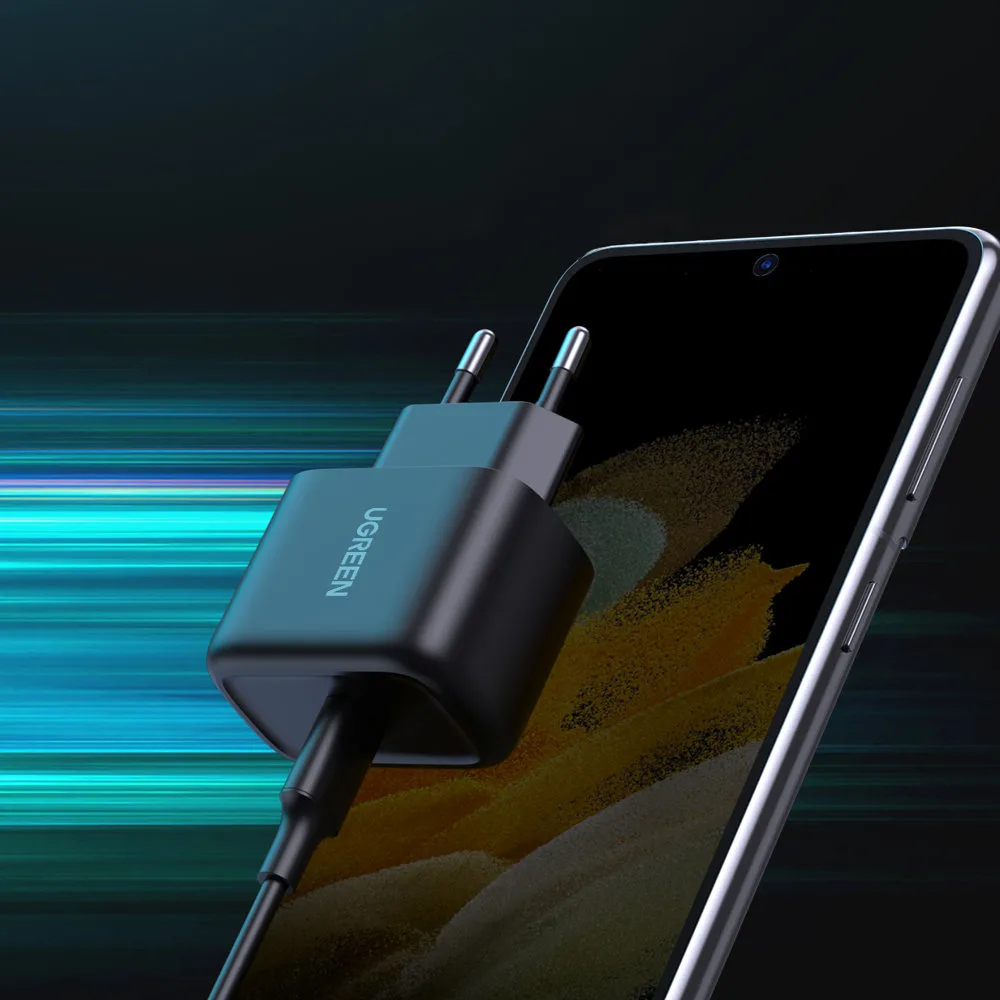25W PD USB-C zidni punjač + 2m crni USB-C kabel 5