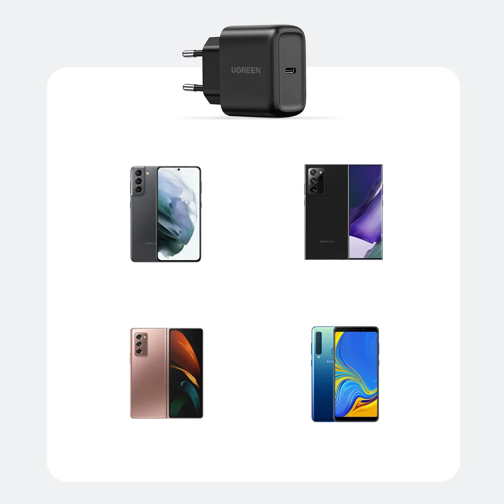 25W PD USB-C zidni punjač + 2m crni USB-C kabel 6