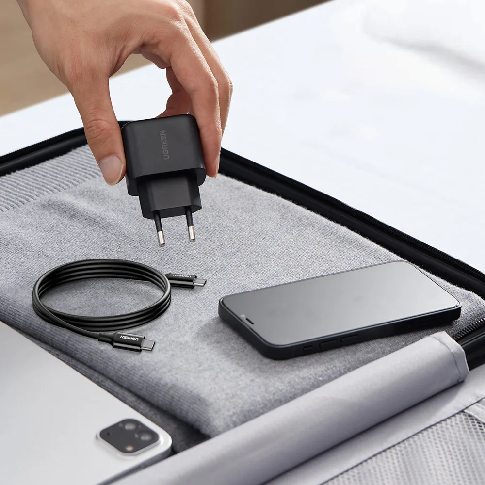 25W PD USB-C zidni punjač + 2m crni USB-C kabel 9