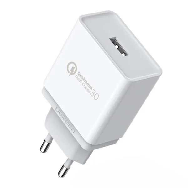 Quick Charge 3.0 18 W 3 A USB fali töltő, fehér