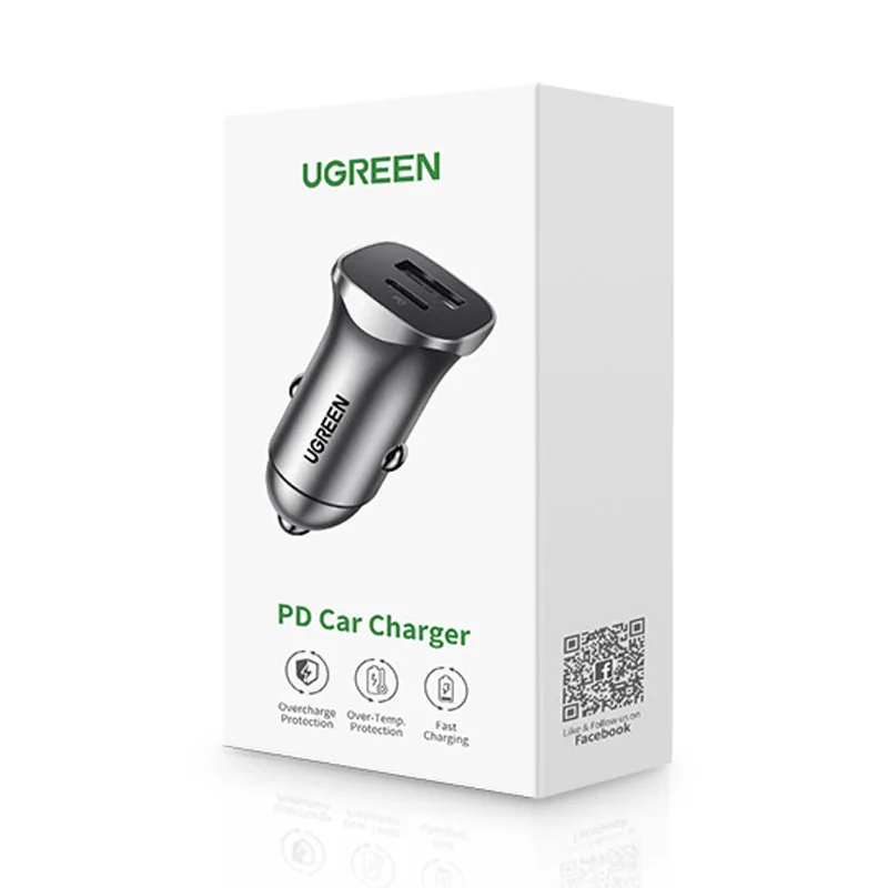 USB-C automobilski punjač za brzo punjenje, 24 W Power Delivery, sivi 5