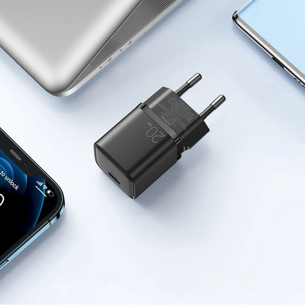 USB-C 20 W Power Delivery Quick Charge 3.0 AFC gyors fali töltő, fekete 6