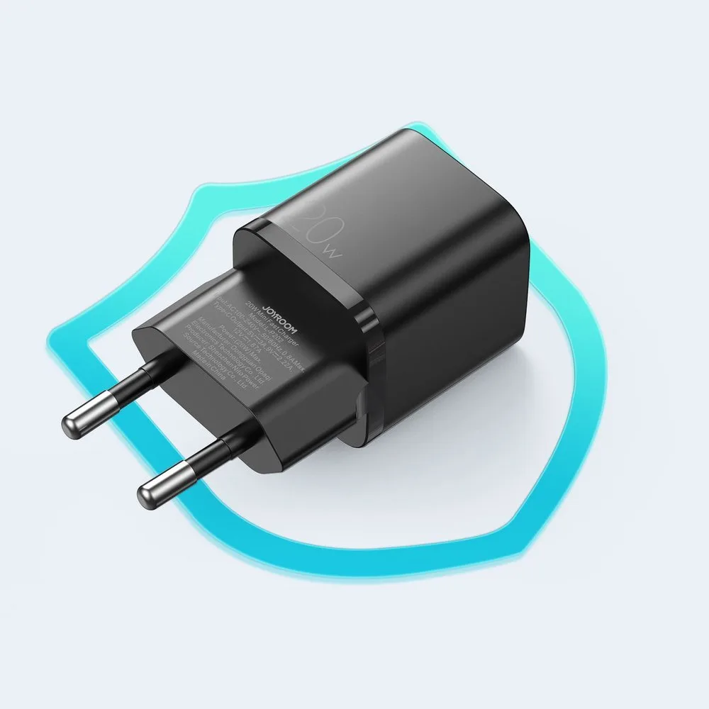 USB-C 20 W Power Delivery Quick Charge 3.0 AFC gyors fali töltő, fekete 7