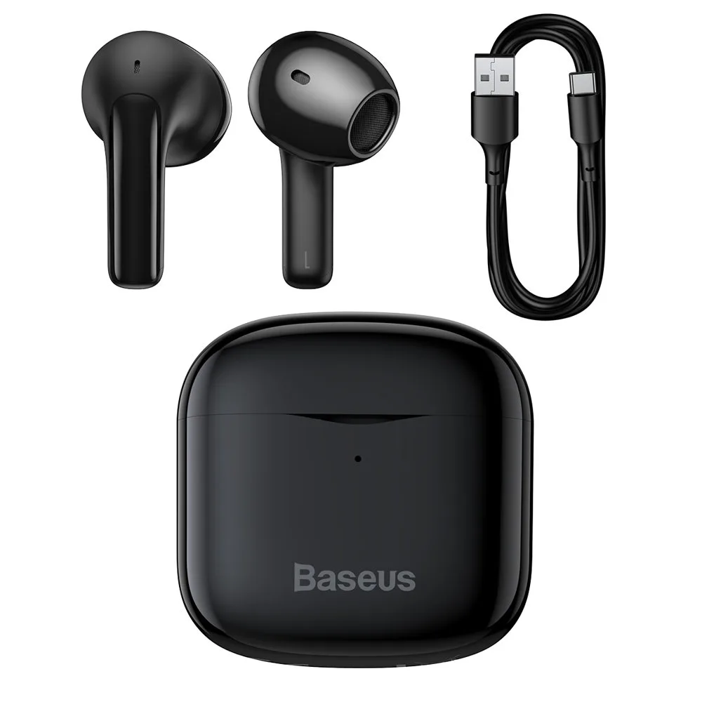 E3 Wireless Bluetooth 5.0 TWS Earbuds, IP64 Waterproof, Black 8