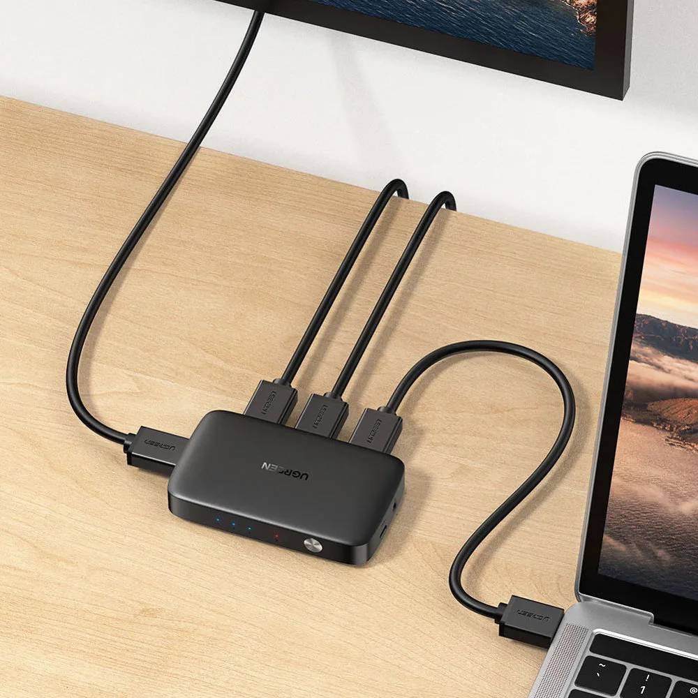 Przełącznik rozdzielacz splitter switch HDMI - 3x HDMI 4K 30Hz czarny 10