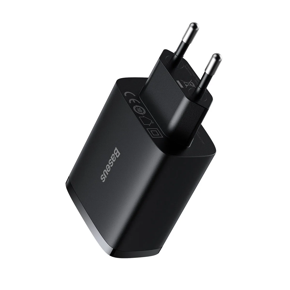 Kompaktni zidni punjač 3x USB 17W, crni 7
