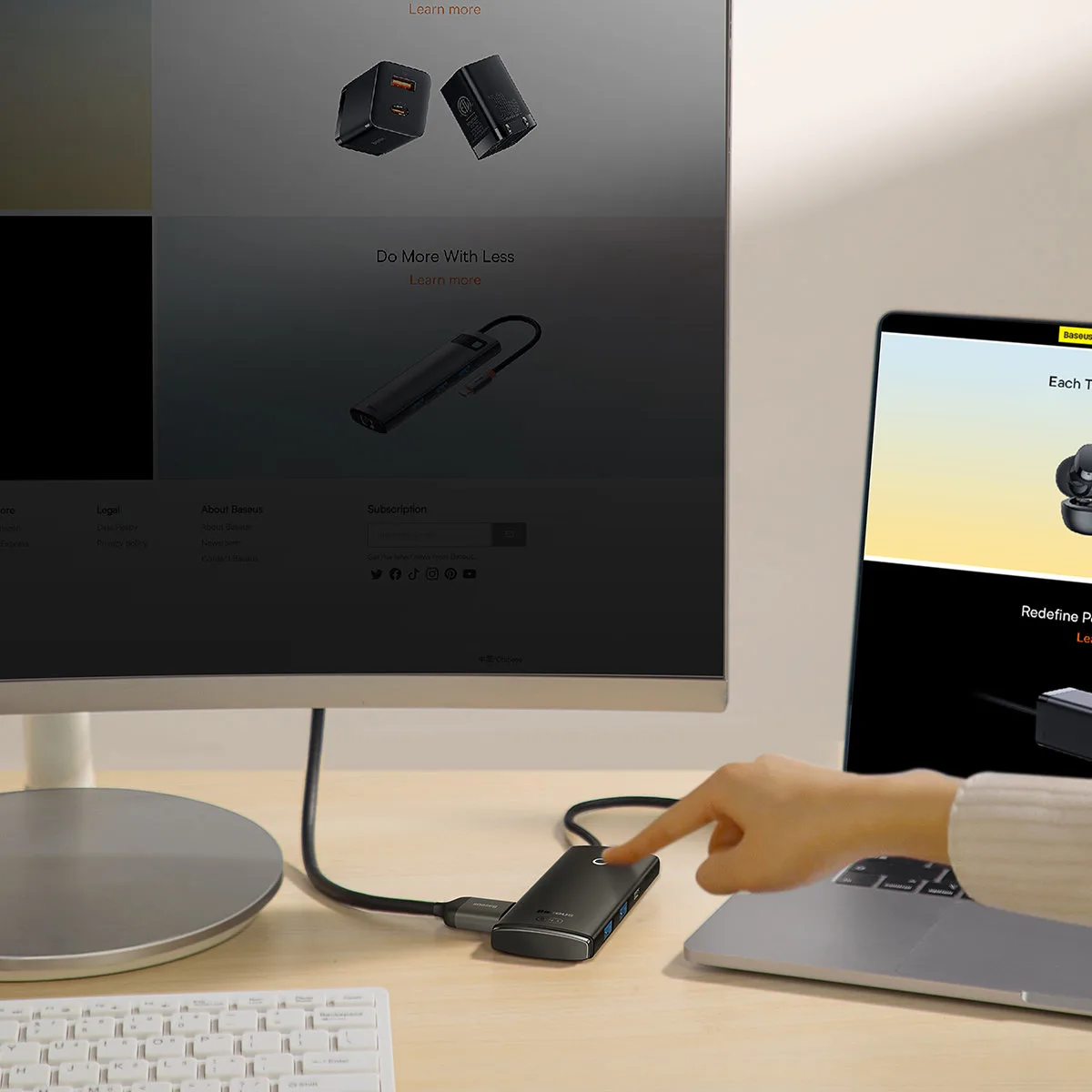 HUB multifuncțional seria Lite USB-C 2x USB PD HDMI SD/TF negru 10