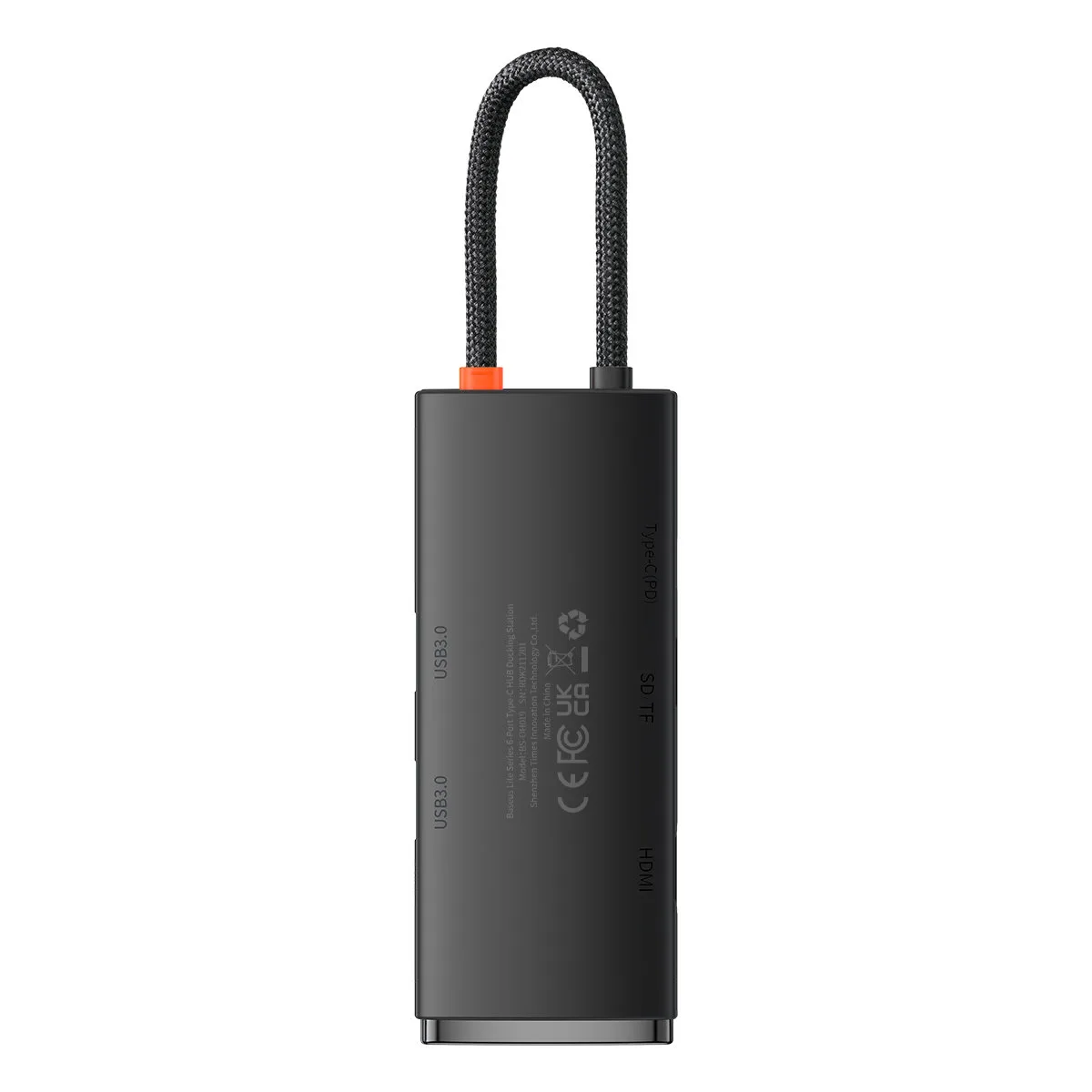 HUB multifuncțional seria Lite USB-C 2x USB PD HDMI SD/TF negru 4