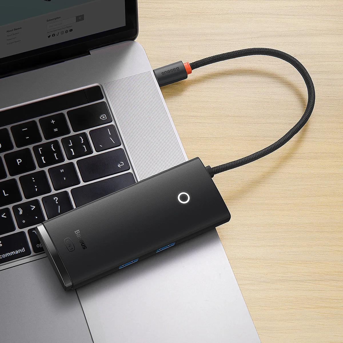 HUB multifuncțional seria Lite USB-C 2x USB PD HDMI SD/TF negru 8
