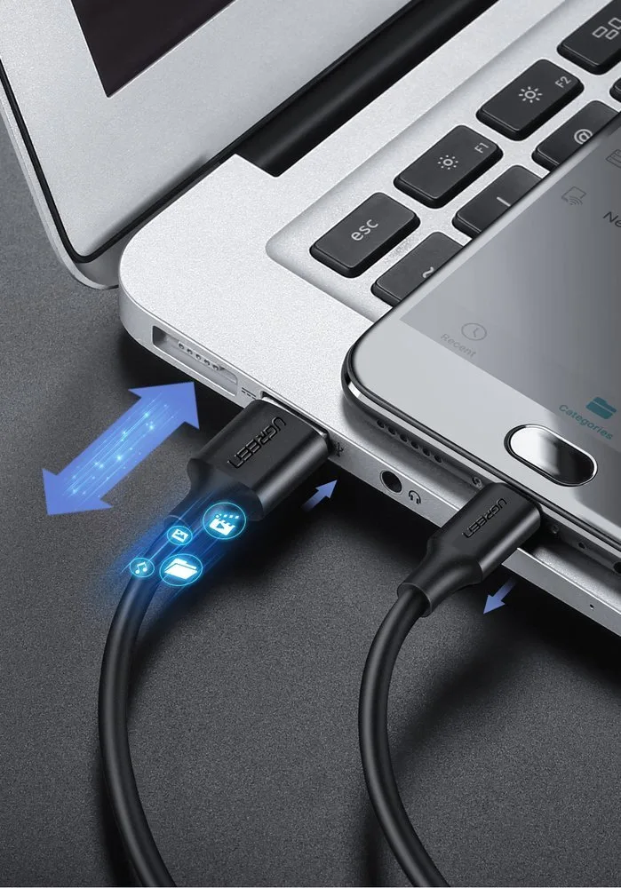 USB to micro USB cable, 2A, 1m, black 8