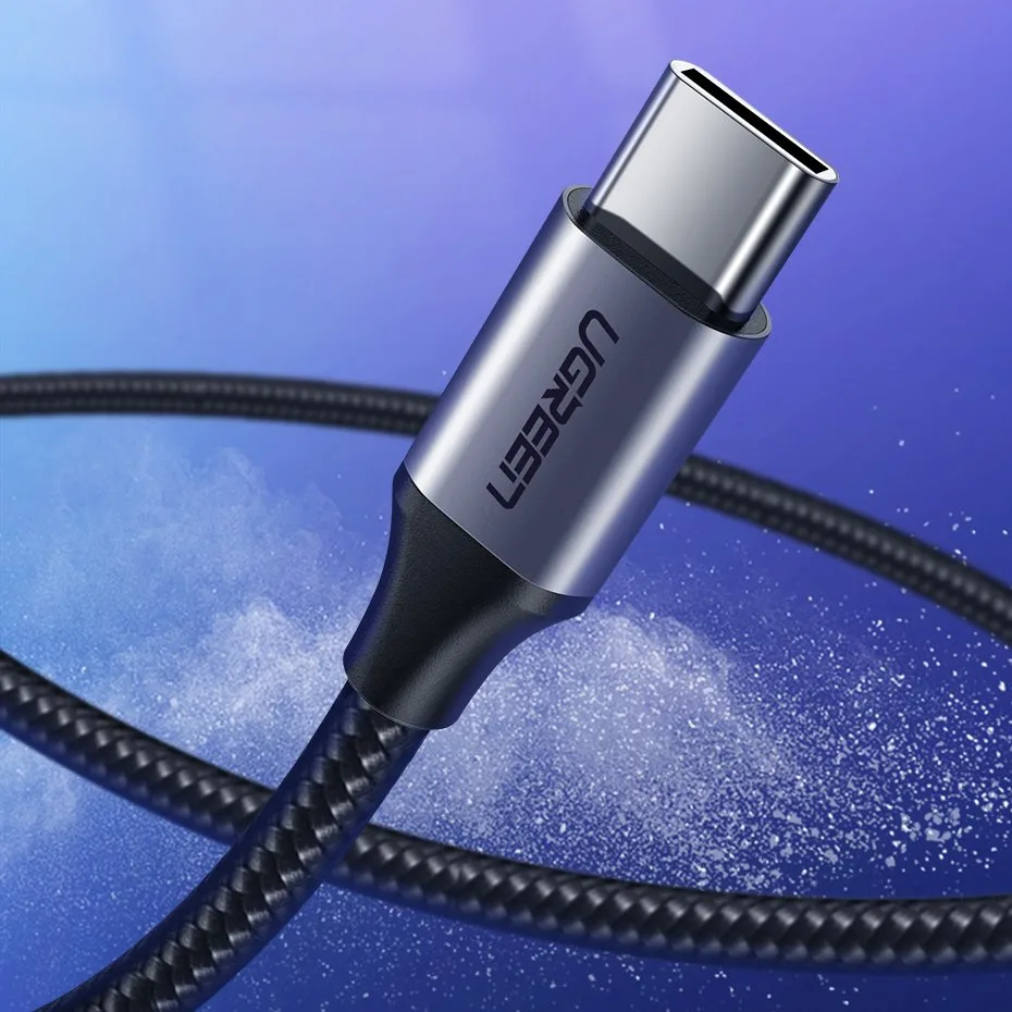 Kabel przewód w oplocie USB - USB-C Quick Charge 3.0 3A 0.5m szary 7