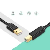 Kabel przewód do drukarki USB - USB Typ B 3m czarny 2