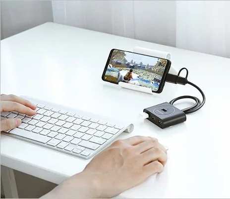 USB port hub splitter for 4x USB 3.2, 0.5 m cable, black 3